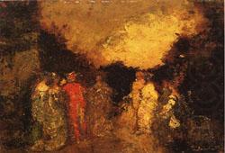 Adolphe-Joseph Monticelli Twilight Promenade in a Park china oil painting image